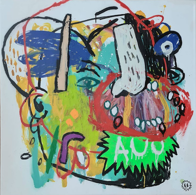 Kerem Ardahan imzalı tablo — Akrilik Boya, 85×85 cm, 8.000 TL müzayede satışı