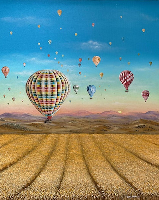 Ufuk Atilla imzalı tablo — Karışık Teknik, 80×100 cm, 12.000 TL müzayede satışı