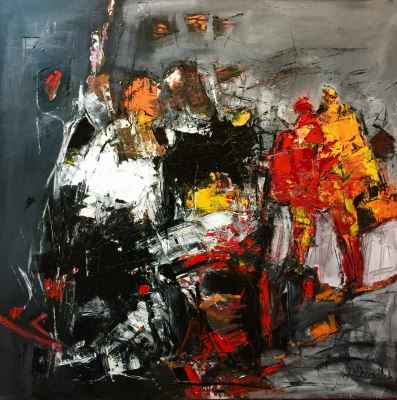 Gina Nincovitch imzalı tablo — Yağlı Boya, 100×100 cm, 4.500 TL müzayede satışı