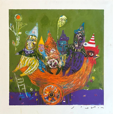 Seyhan İlhan imzalı tablo — Yağlı Boya, 60×60 cm, 14.000 TL müzayede satışı