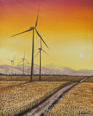 Ufuk Atilla imzalı tablo — Karışık Teknik, 50×40 cm, 17.000 TL müzayede satışı