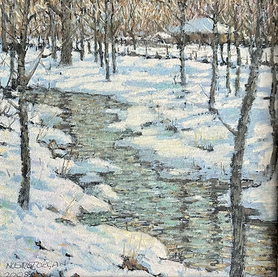 Nusret Orçan imzalı tablo — Yağlı Boya, 25×25 cm, 6.500 TL müzayede satışı