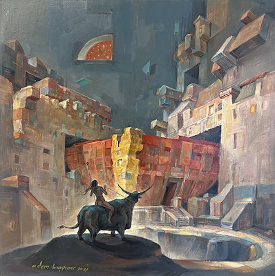 Adem Başpınar imzalı tablo — Yağlı Boya, 40×40 cm, 30.500 TL müzayede satışı
