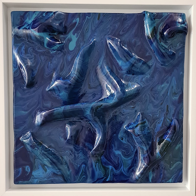 Beliz Samlı imzalı tablo — 40×40 cm, 11.000 TL müzayede satışı