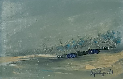 İsfendiyar Haydar imzalı tablo — Yağlı Boya, 10×15 cm, 2.000 TL müzayede satışı