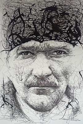 Hüseyin Ergil imzalı tablo — Karışık Teknik, 30×42 cm, 1.200 TL müzayede satışı