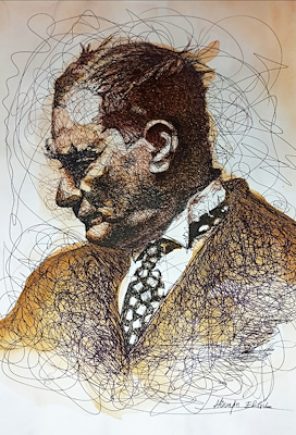 Hüseyin Ergil imzalı tablo — Karışık Teknik, 30×42 cm, 1.200 TL müzayede satışı