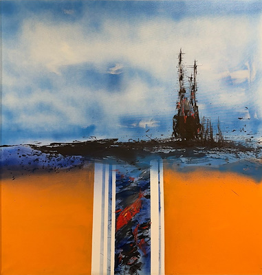 Zahit Büyükişleyen imzalı tablo — Yağlı Boya, 150×150 cm, 85.000 TL müzayede satışı