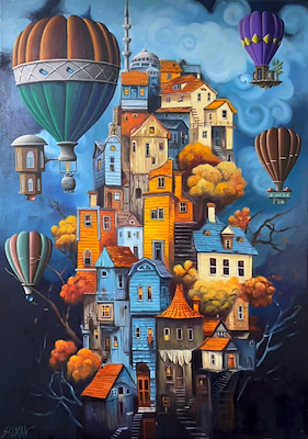 Selman Altun imzalı tablo — Yağlı Boya, 100×70 cm, 42.500 TL müzayede satışı