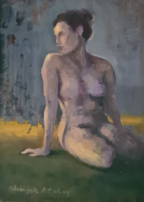 Nilüfer Atalay imzalı tablo — Yağlı Boya, 35×25 cm, 3.500 TL müzayede satışı