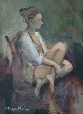 Nilüfer Atalay imzalı tablo — Yağlı Boya, 35×25 cm, 3.500 TL müzayede satışı