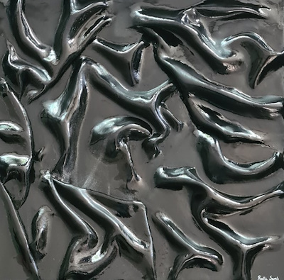 Beliz Samlı imzalı tablo — 50×50 cm, 17.000 TL müzayede satışı
