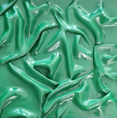Beliz Samlı imzalı tablo — 50×50 cm, 15.000 TL müzayede satışı