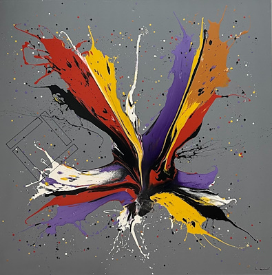 Tanju Demirci imzalı tablo — Akrilik Boya, 150×150 cm, 75.000 TL müzayede satışı