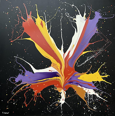 Tanju Demirci imzalı tablo — Akrilik Boya, 150×150 cm, 80.000 TL müzayede satışı