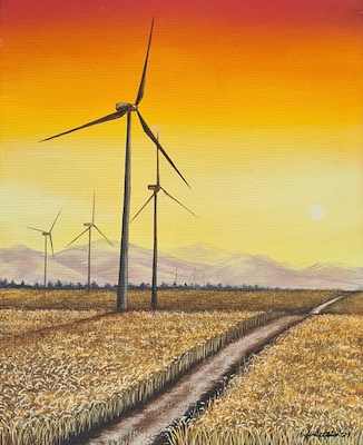 Ufuk Atilla imzalı tablo — Karışık Teknik, 60×80 cm, 16.000 TL müzayede satışı