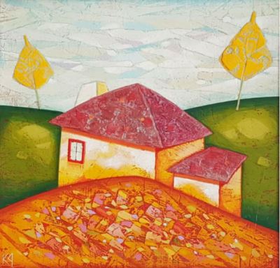 Kosta Pavlovıc imzalı tablo — Yağlı Boya, 30×30 cm, 350 TL müzayede satışı