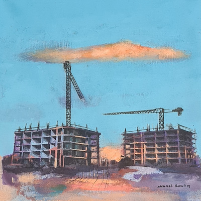 Mehmet Babat imzalı tablo — Yağlı Boya, 25×25 cm, 4.750 TL müzayede satışı