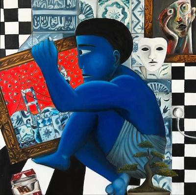Harun Kibar imzalı tablo — Yağlı Boya, 100×100 cm, 27.500 TL müzayede satışı