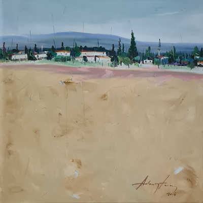 Adnan Turan imzalı tablo — Yağlı Boya, 60×60 cm, 3.750 TL müzayede satışı