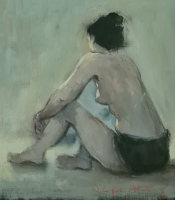 Nilüfer Atalay imzalı tablo — Yağlı Boya, 26×23 cm, 6.000 TL müzayede satışı