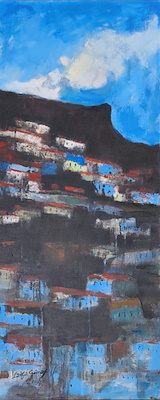 Lütfü Günay imzalı tablo — Yağlı Boya, 100×40 cm, 60.000 TL müzayede satışı