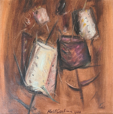 Halil Coşkun imzalı tablo — Yağlı Boya, 40×40 cm, 11.000 TL müzayede satışı