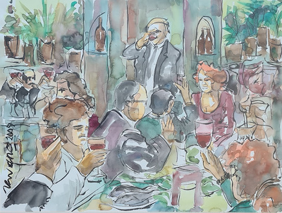 Kıvanç Gülhan imzalı tablo — Sulu Boya, 47×62 cm, 20.000 TL müzayede satışı