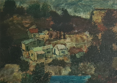 Hamit Önal imzalı tablo — Yağlı Boya, 36×50 cm, 22.500 TL müzayede satışı