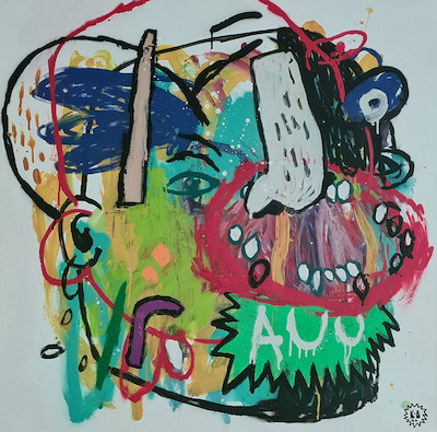 Kerem Ardahan imzalı tablo — Akrilik Boya, 85×85 cm, 7.000 TL müzayede satışı
