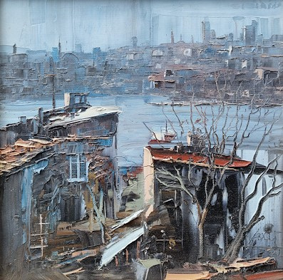 Kadir Ablak imzalı tablo — Yağlı Boya, 29×29 cm, 80.000 TL müzayede satışı