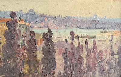 Mehmet Ali Laga imzalı tablo — Yağlı Boya, 15×23 cm, 30.000 TL müzayede satışı