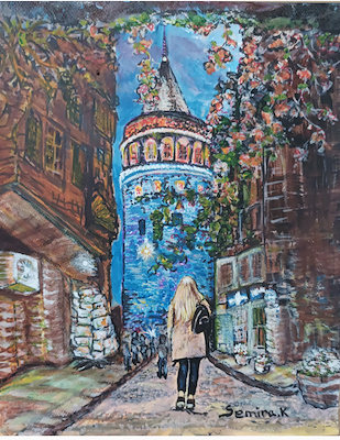 Semira Korucu imzalı tablo — Akrilik Boya, 23×29 cm, 2.000 TL müzayede satışı