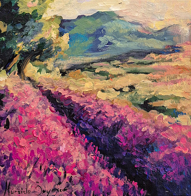 Mürşide Özyonar imzalı tablo — Akrilik Boya, 25×25 cm, 1.500 TL müzayede satışı
