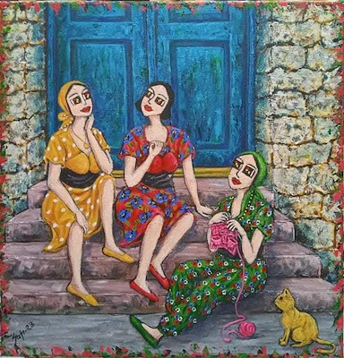 Satı Salur imzalı tablo — Akrilik Boya, 40×40 cm, 5.000 TL müzayede satışı