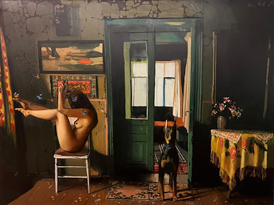 İlke Kutlay imzalı tablo — Yağlı Boya, 130×180 cm, 150.000 TL müzayede satışı