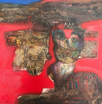 Seyhan İlhan imzalı tablo — Yağlı Boya, 82×82 cm, 30.000 TL müzayede satışı