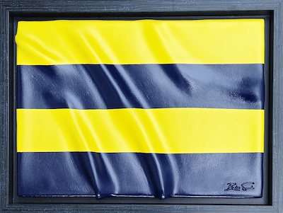 Beliz Samlı imzalı tablo — 25×35 cm, 25.000 TL müzayede satışı