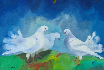 Fikri Cantürk imzalı tablo — Yağlı Boya, 25×37 cm, 18.000 TL müzayede satışı