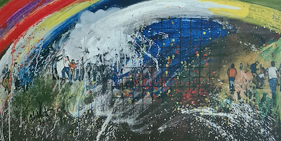 Nihat Kahraman imzalı tablo — Yağlı Boya, 40×85 cm, 10.000 TL müzayede satışı