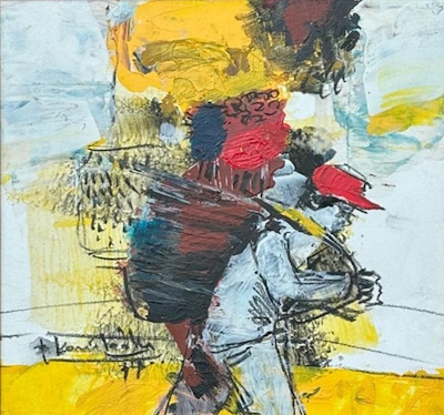 Baran Kamiloğlu imzalı tablo — Yağlı Boya, 21×21 cm, 5.000 TL müzayede satışı