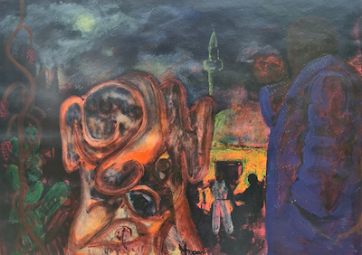 Yavuz Tanyeli imzalı tablo — Karışık Teknik, 29×40 cm, 20.000 TL müzayede satışı