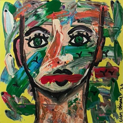Ecem Dönmez imzalı tablo — Akrilik Boya, 30×30 cm, 2.750 TL müzayede satışı