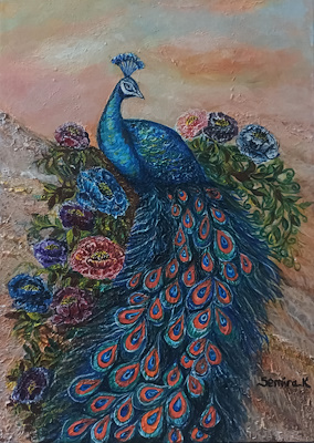 Semira Korucu imzalı tablo — Akrilik Boya, 50×35 cm, 8.000 TL müzayede satışı