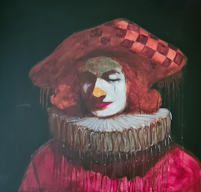Halis Efe Saral imzalı tablo — Yağlı Boya, 100×100 cm, 80.000 TL müzayede satışı