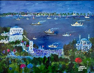 Daver Darende imzalı tablo — Yağlı Boya, 33×44 cm, 16.000 TL müzayede satışı