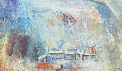 David Ughrelidze imzalı tablo — Yağlı Boya, 16×26.5 cm, 2.750 TL müzayede satışı