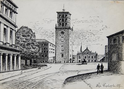 Sefa Kuşakçıoğlu imzalı tablo — Karışık Teknik, 25×35 cm, 400 TL müzayede satışı