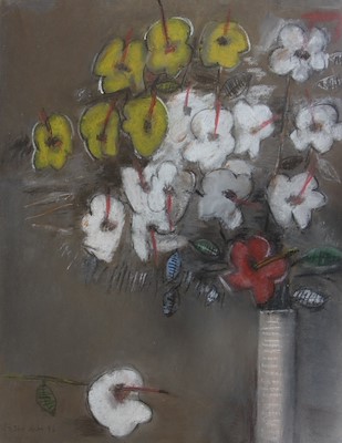 Fethi Arda imzalı tablo — Karışık Teknik, 63×49 cm, 18.000 TL müzayede satışı