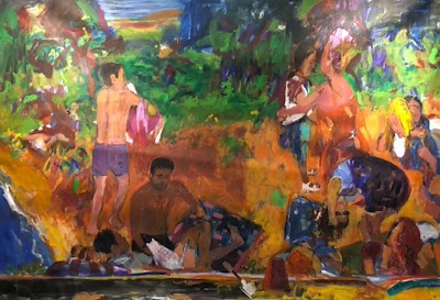 Adil Salih imzalı tablo — Yağlı Boya, 200×300 cm, 9.000 TL müzayede satışı